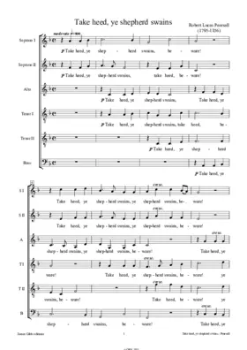 Take heed, ye shepherd swains