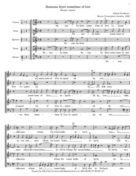 Susanna fayre sometime of love (5 voices)