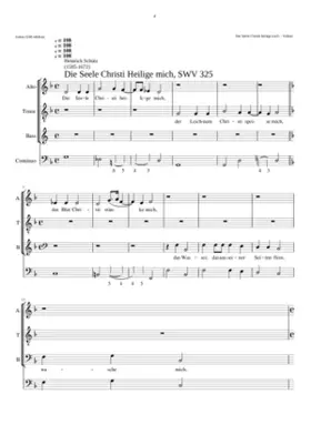 Die Seele Christi heilige mich SWV 325