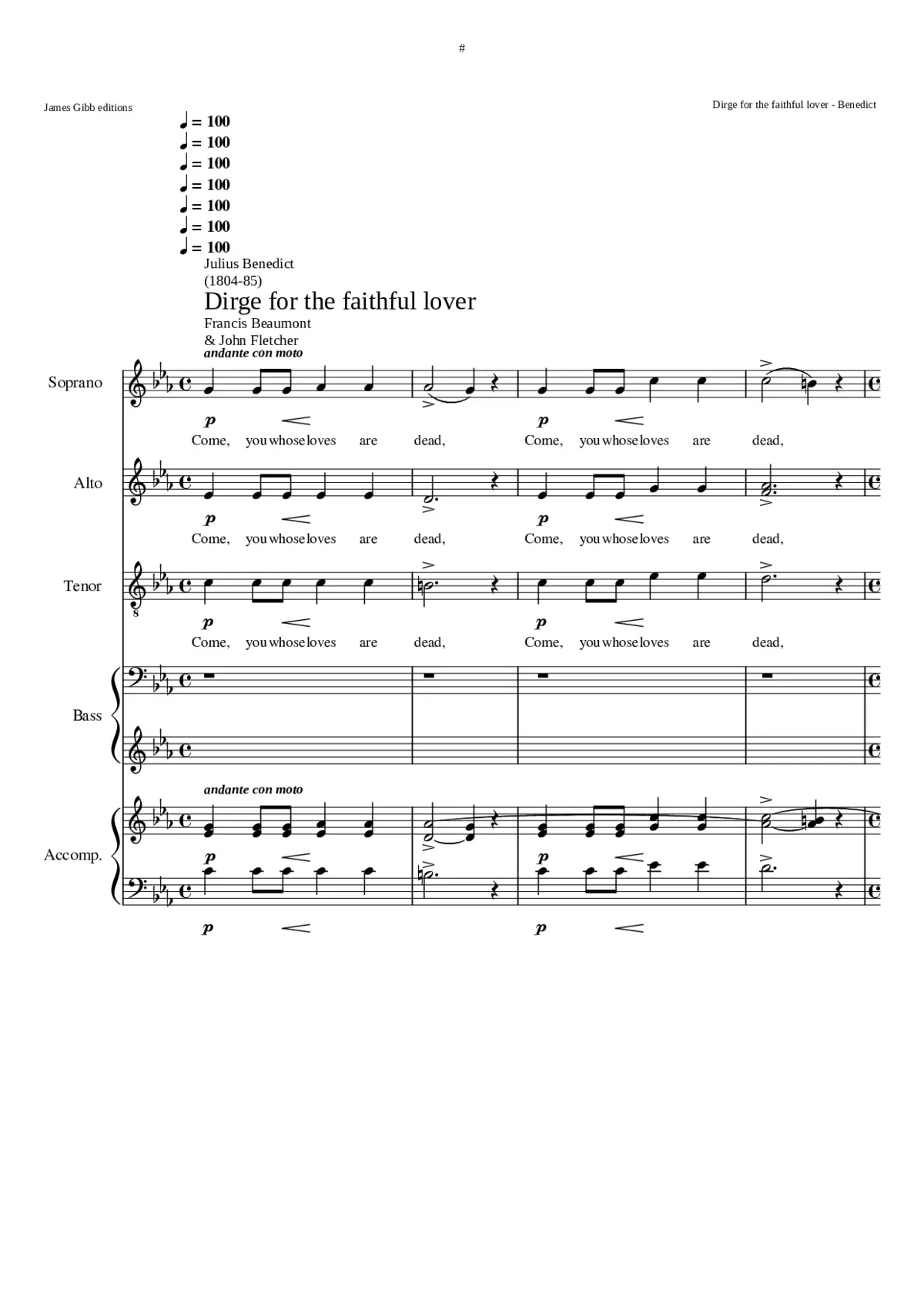 Dirge for the faithful lover - Page 1