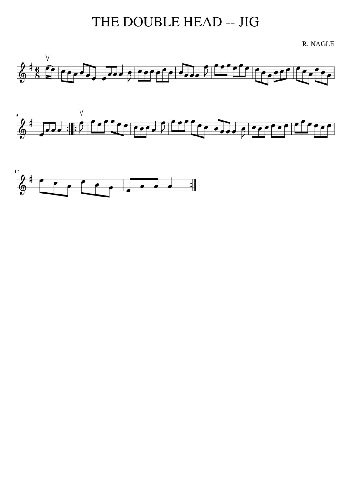 THE DOUBLE HEAD -- JIG - Page 1