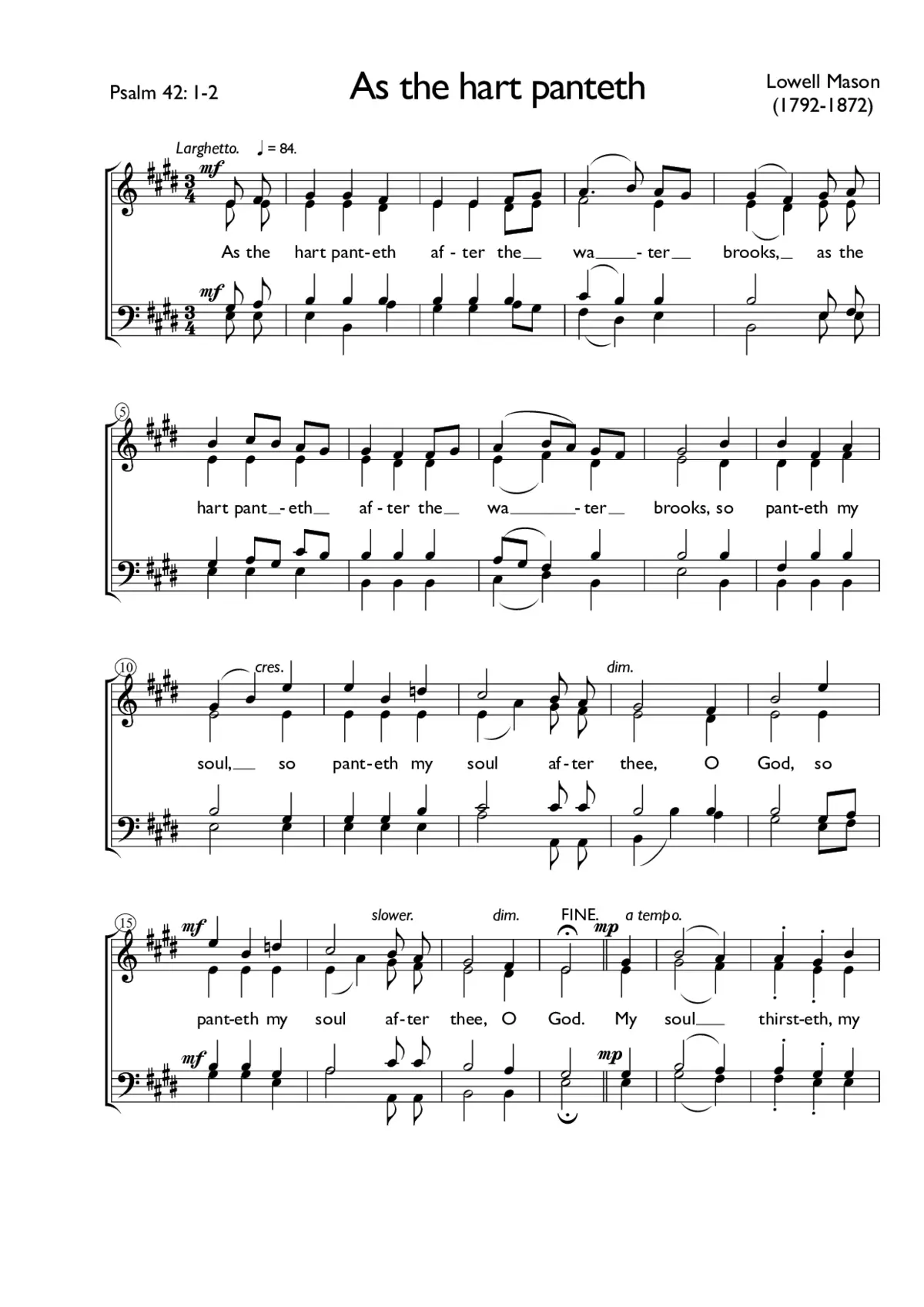 As the hart panteth - Page 1