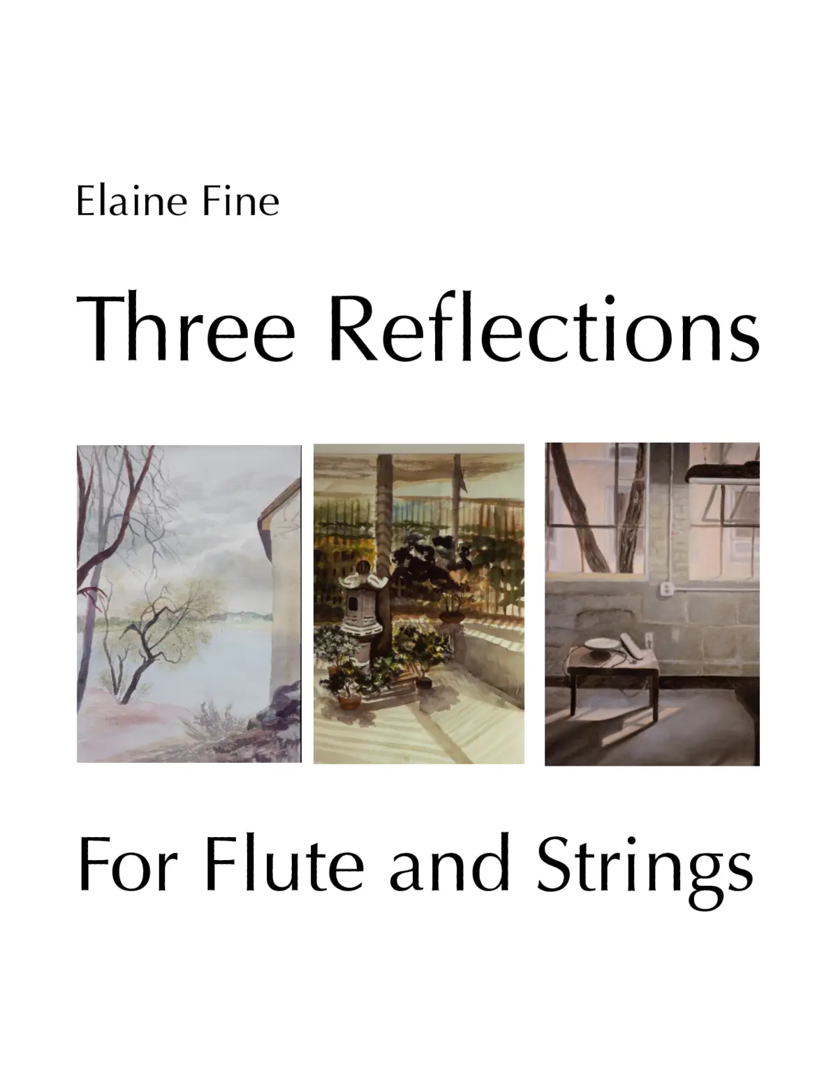 Three Reflections for Flute and Strings - Page 1