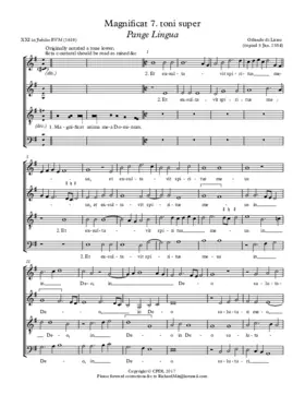 Magnificat Pange lingua gloriosi