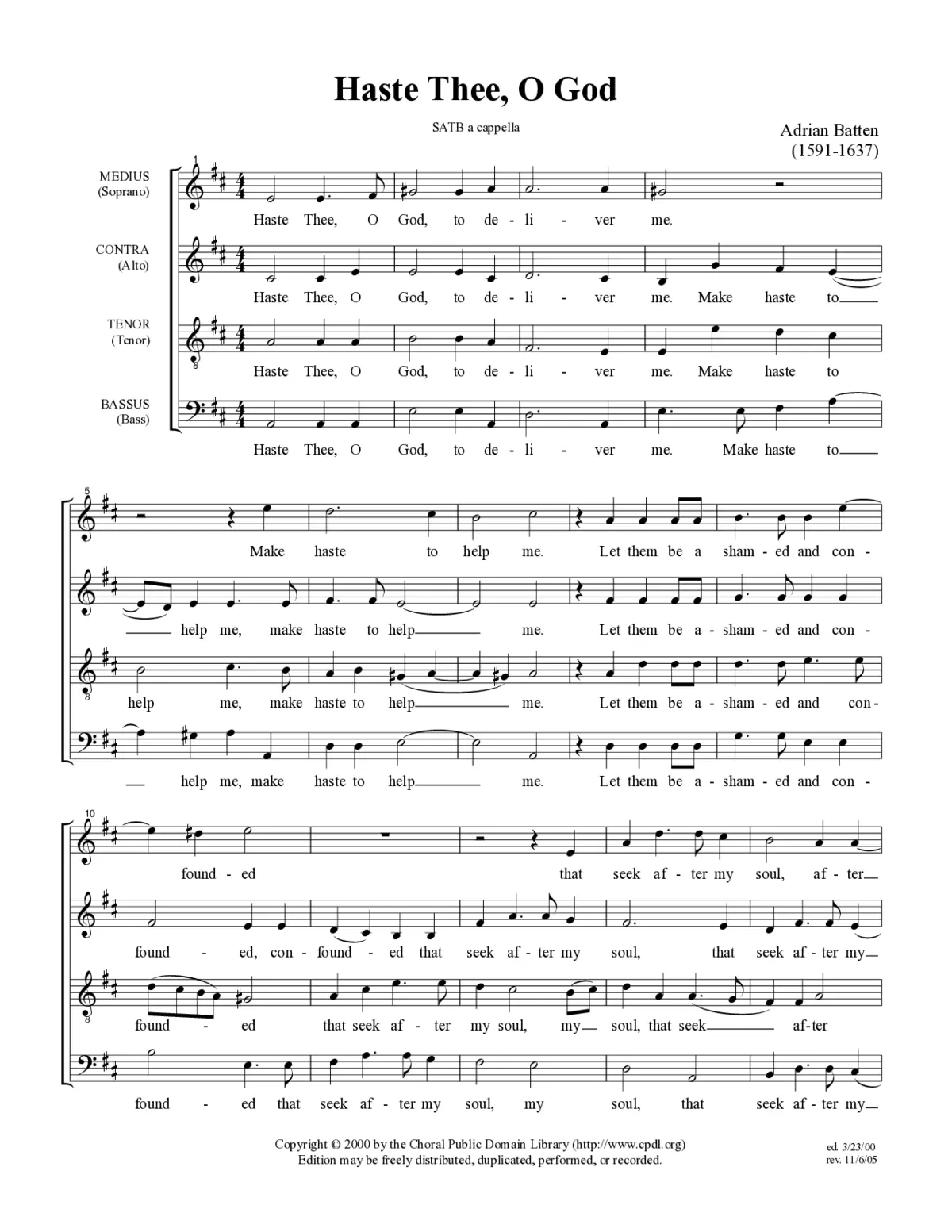 Haste Thee, O God I - Page 1