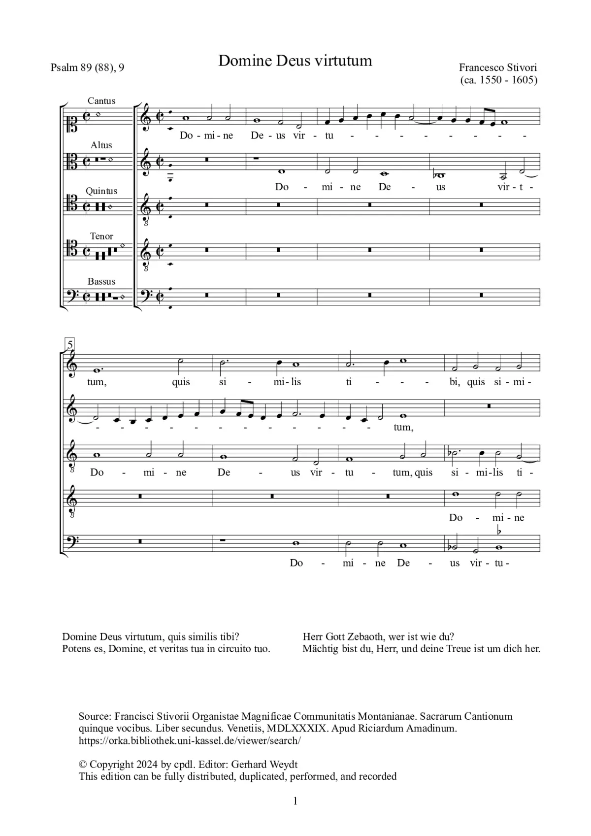 Domine Deus virtutum - Page 1