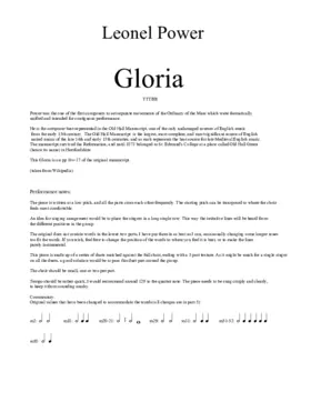 Gloria, Old Hall 21