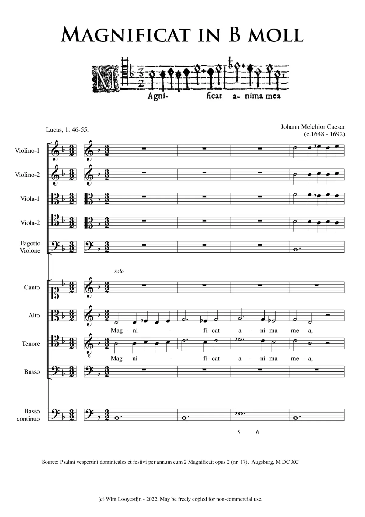 Magnificat B-moll - Page 1