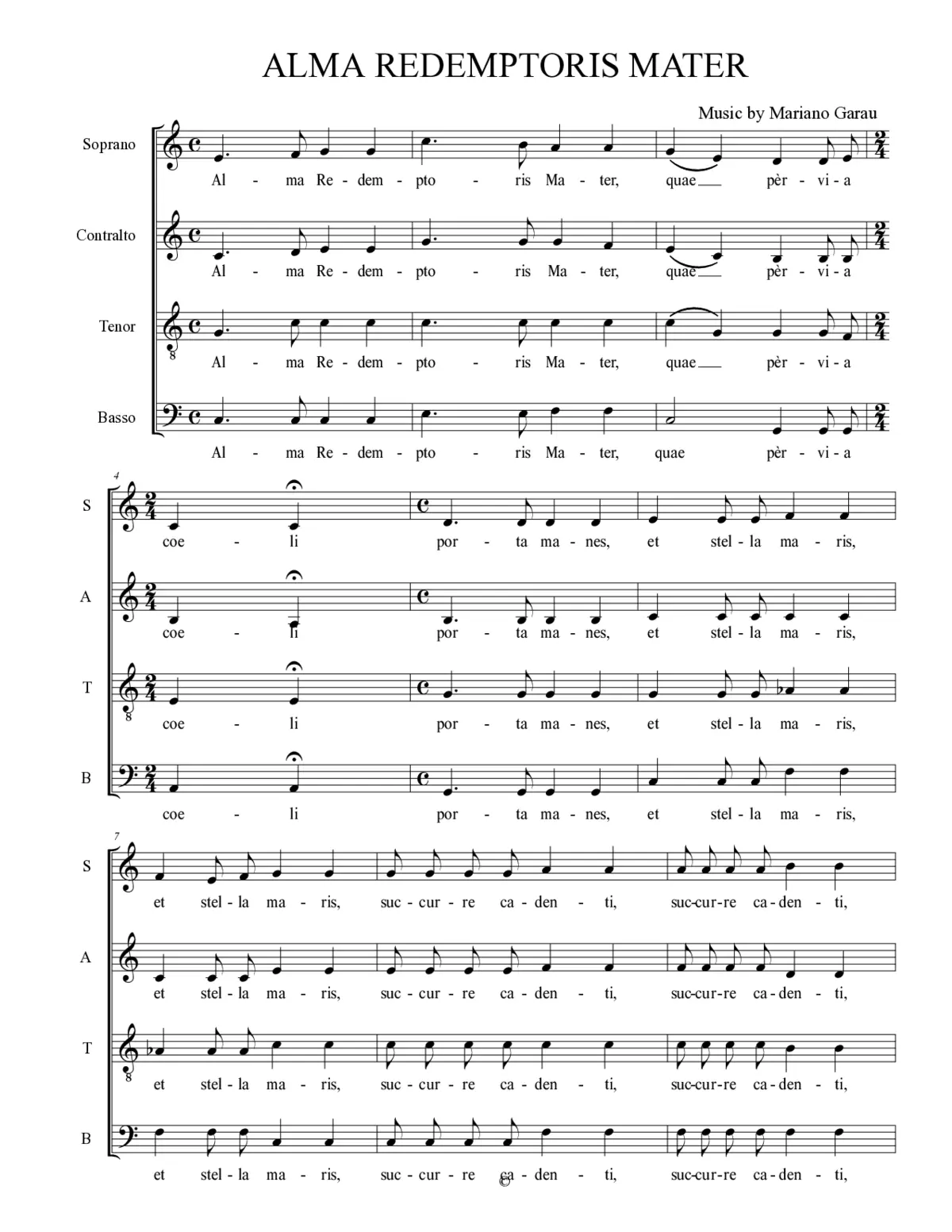 Alma Redemptoris Mater - Page 1