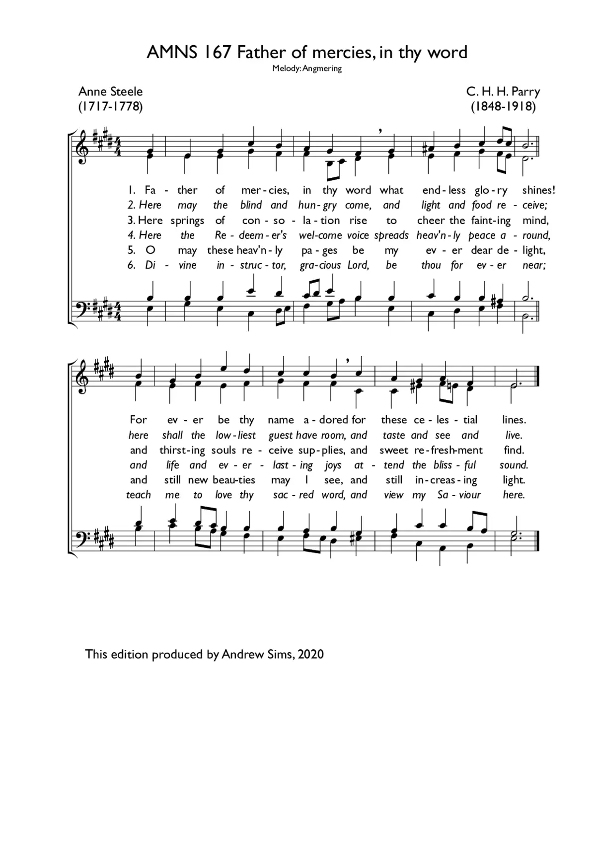 Father of mercies, in thy word - Page 1