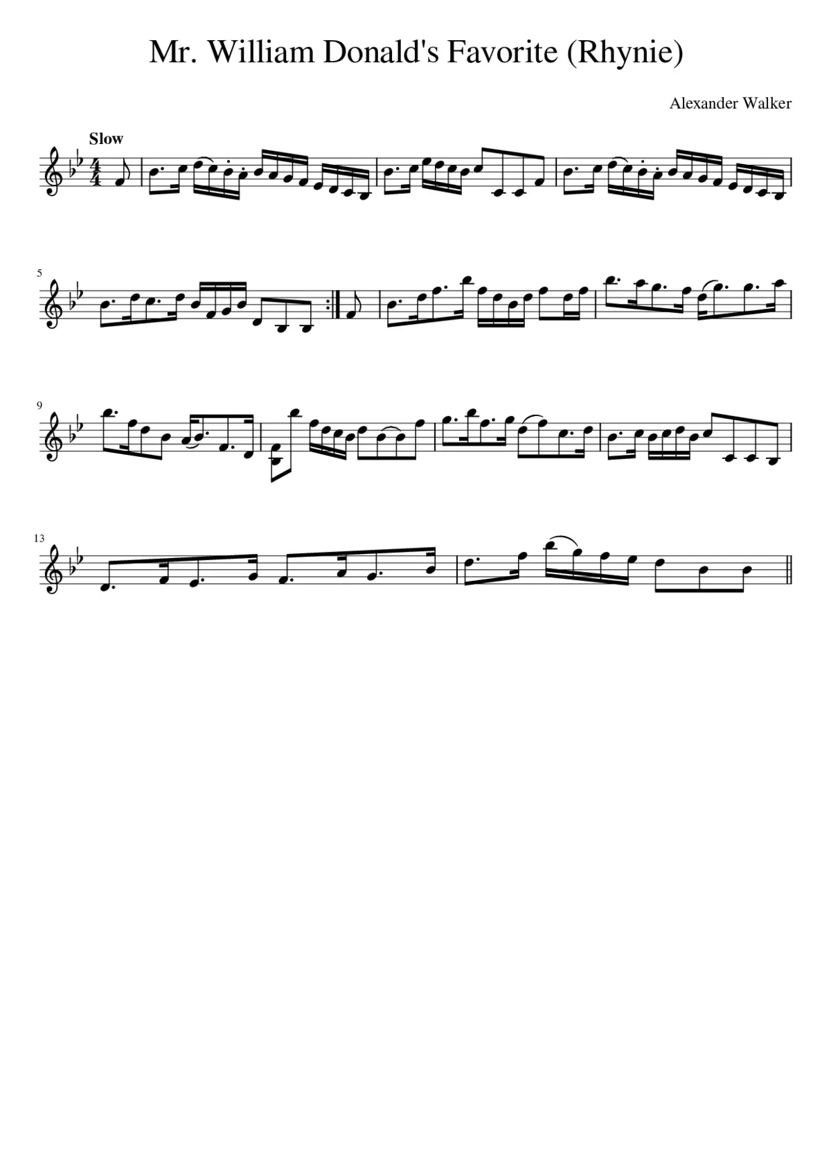 Mr. William Donald's Favorite (Rhynie) - Page 1