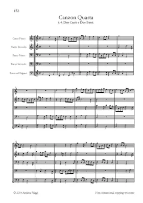 Canzon à due canti e due bassi