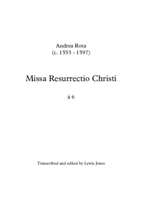 Missa Resurrectio Christi a 6