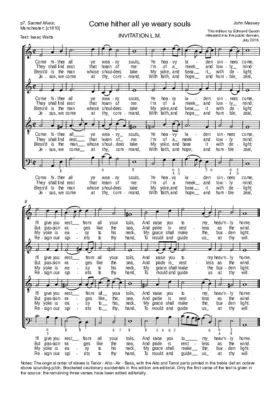 Come hither all ye weary souls