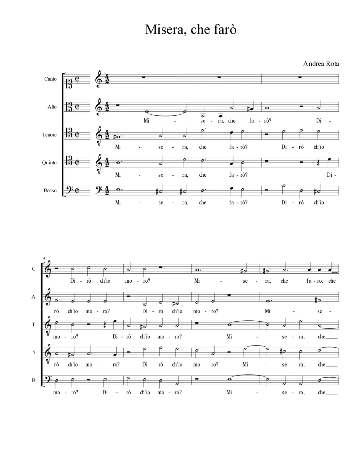 Misera, che farò - Page 1