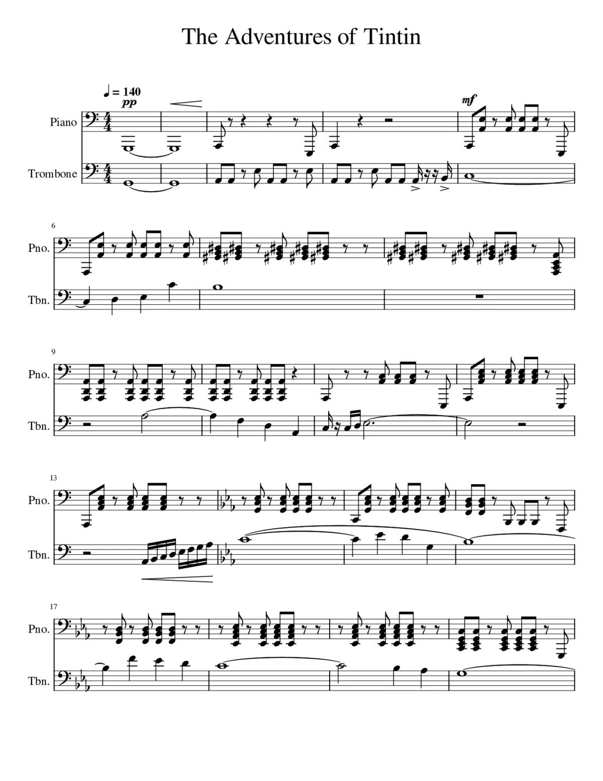 The Adventures of Tintin theme - Page 1