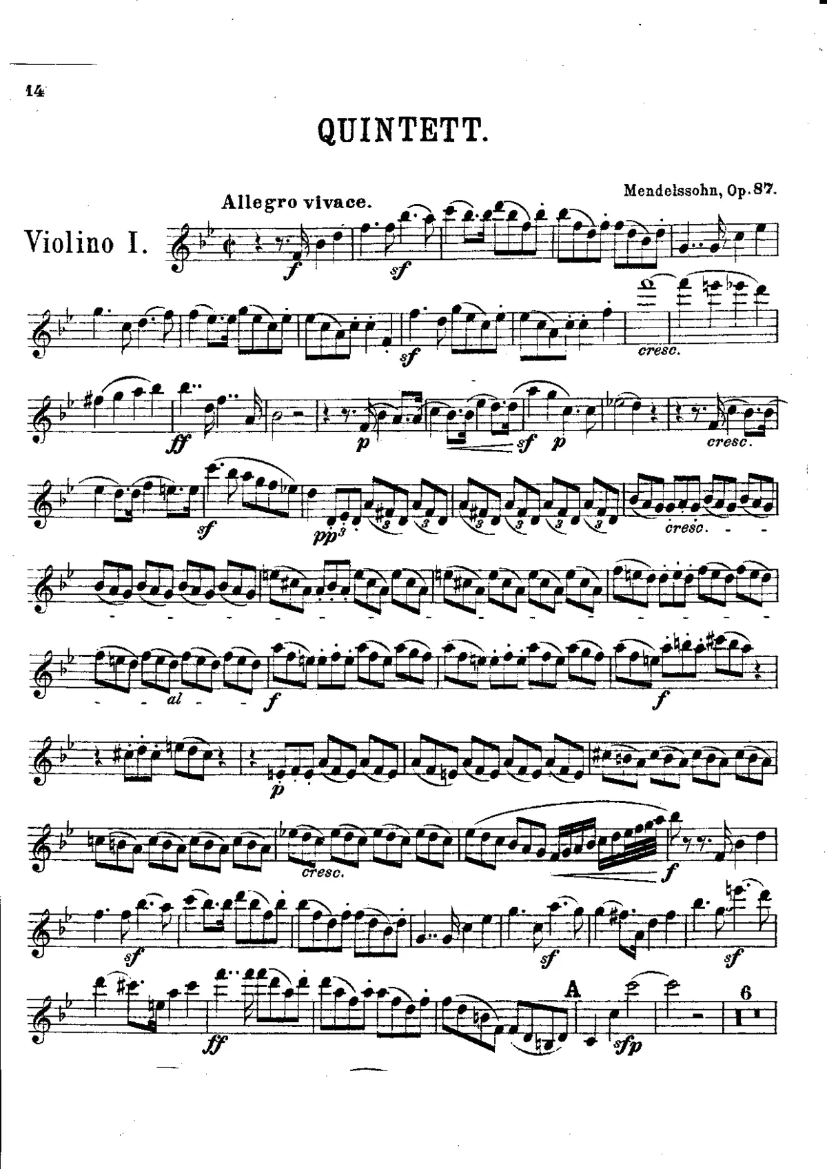 String Quintet No.2 - Page 1