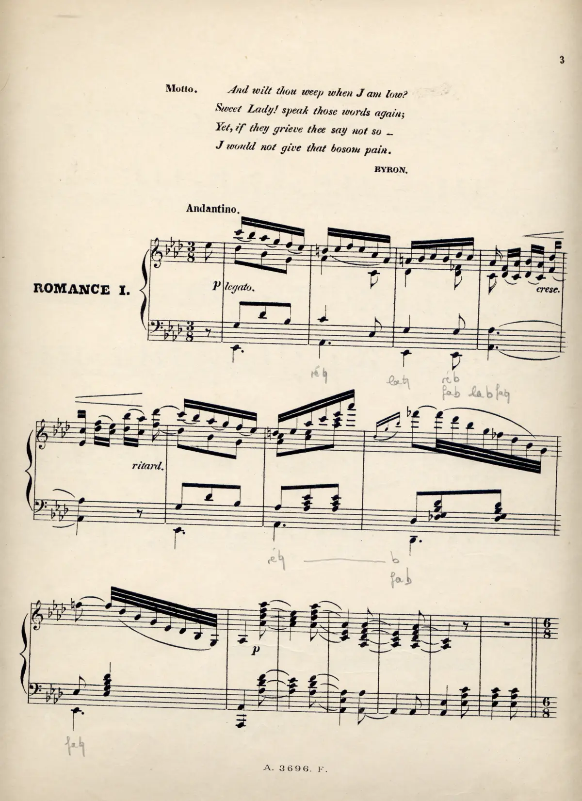 3 Romances, Op.56 - Page 1