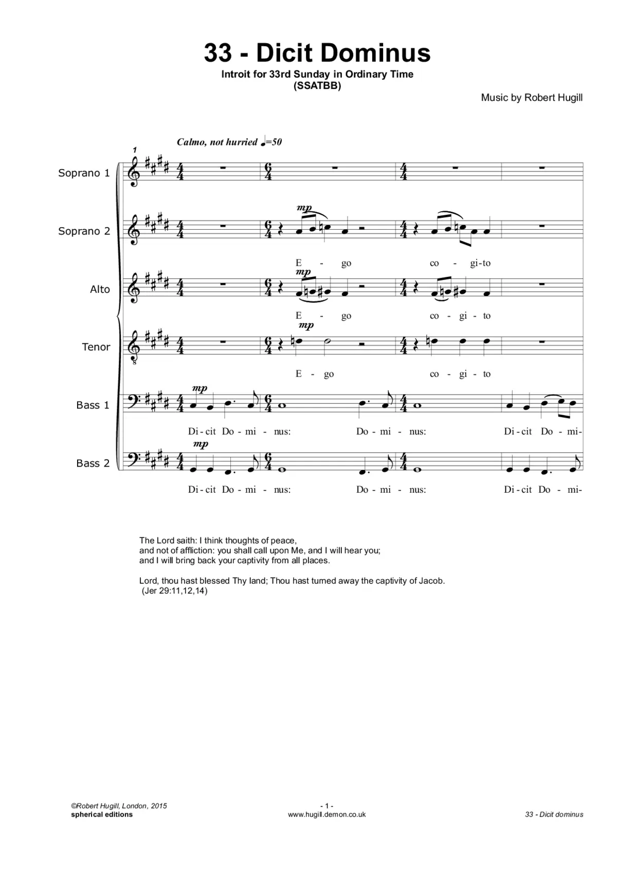 Dicit Dominus - Page 1