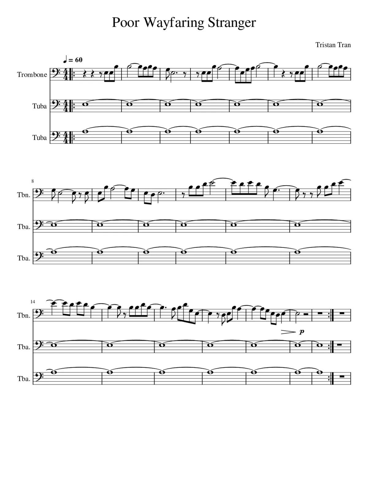 Wayfaring Stranger (I am a Poor) - Page 1