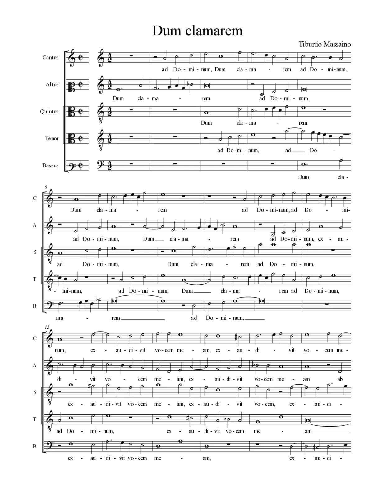 Dum clamarem - Page 1