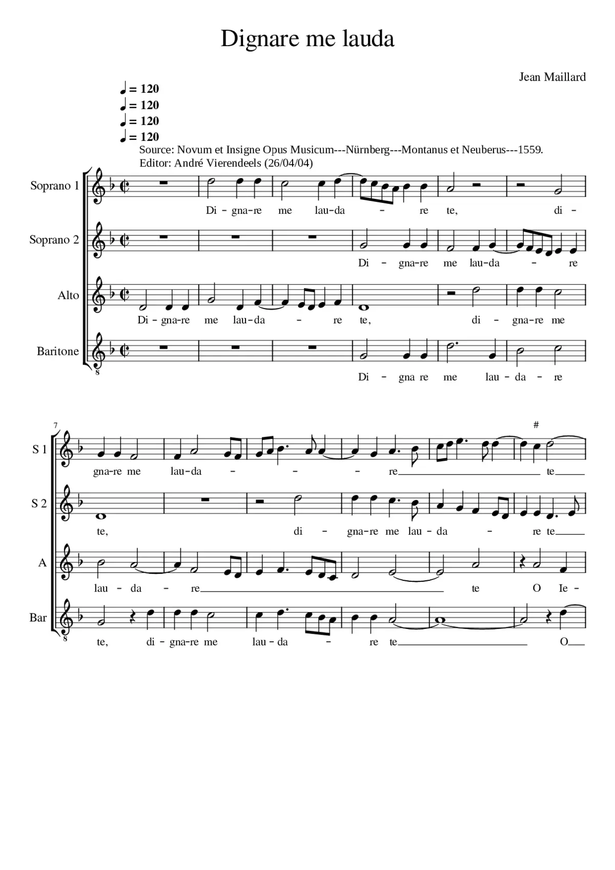 Dignare me laudare te - Page 1
