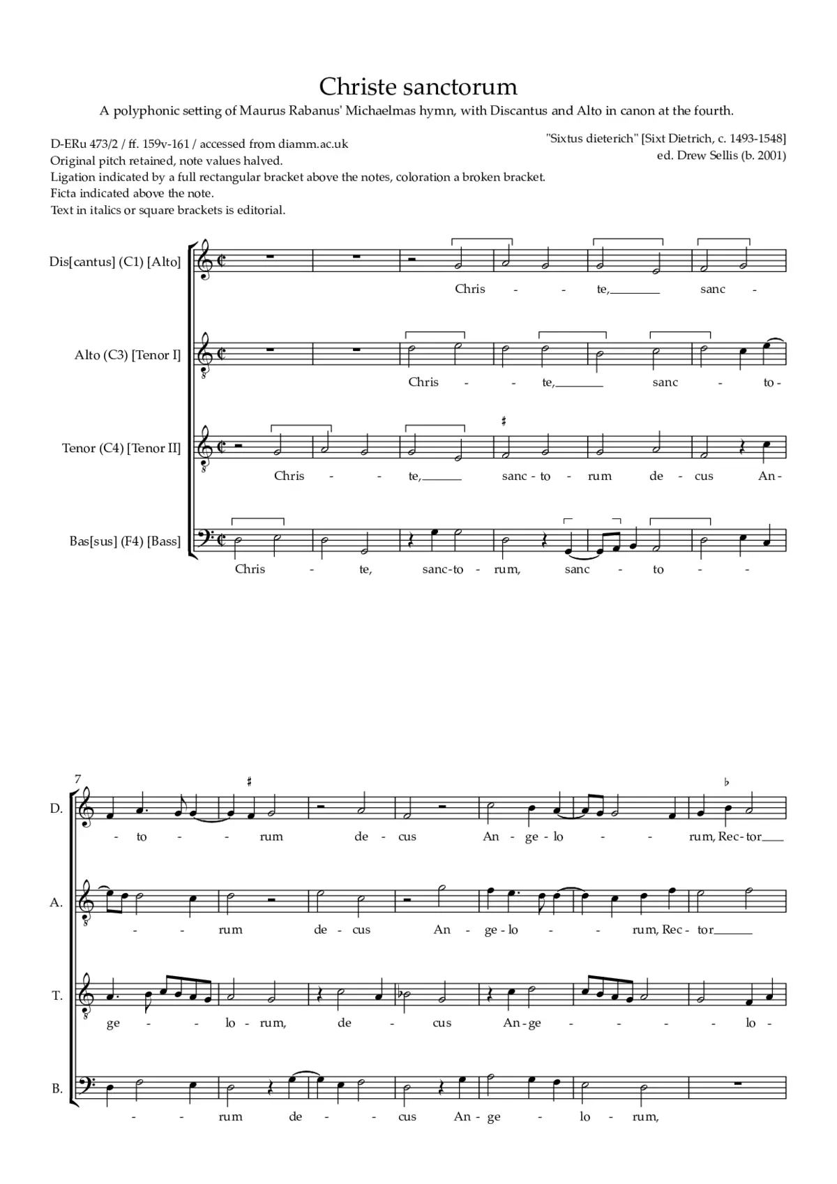 Christe sanctorum - Page 1