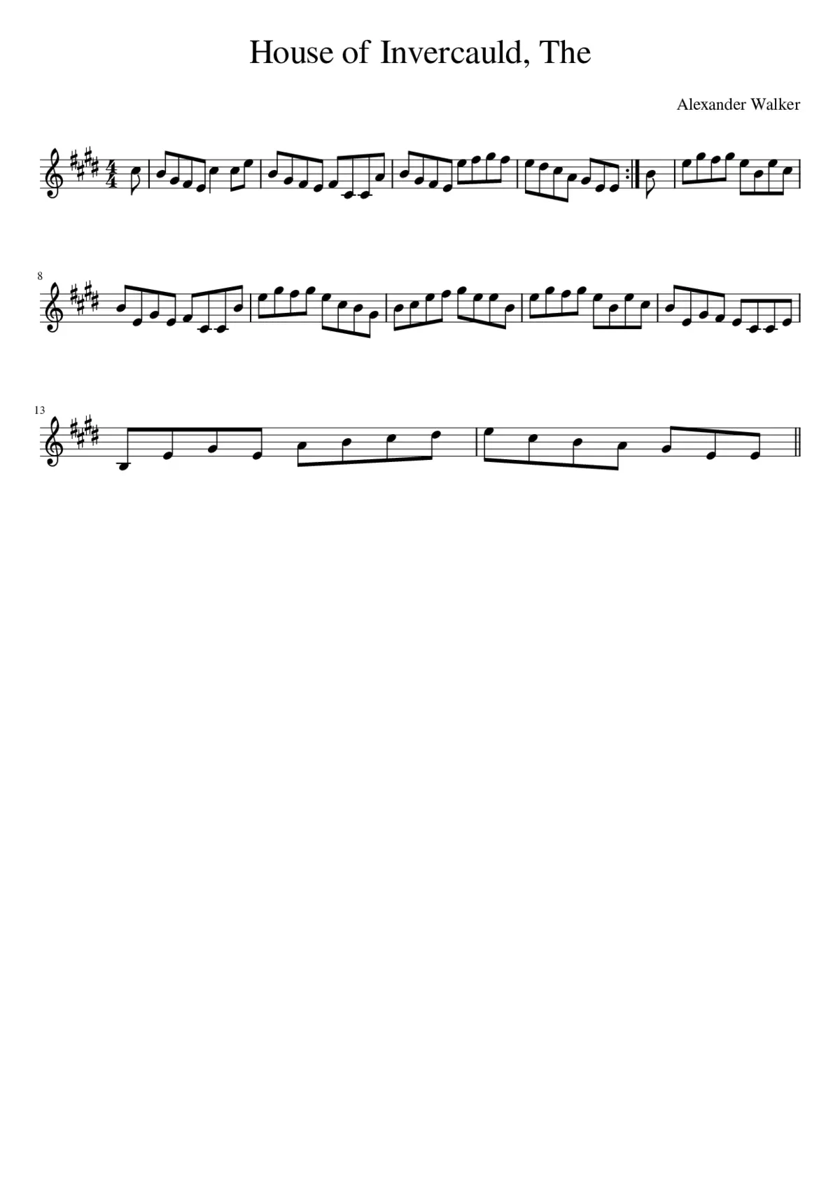 The House of Invercauld - Page 1