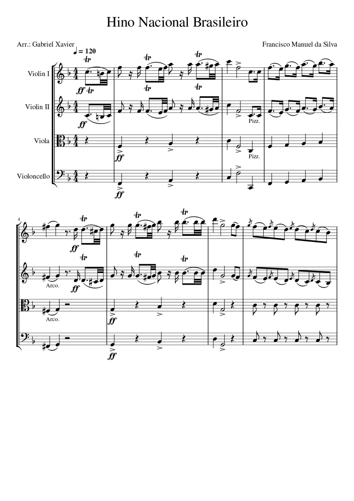 Hino Nacional Brasileiro - Page 1