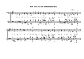 Ach, was soll ich Sünder machen (Chorale), BWV 259