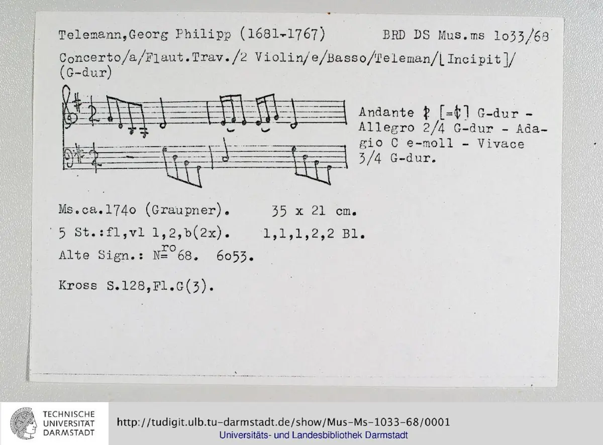 Flute Concerto in G major - Page 1