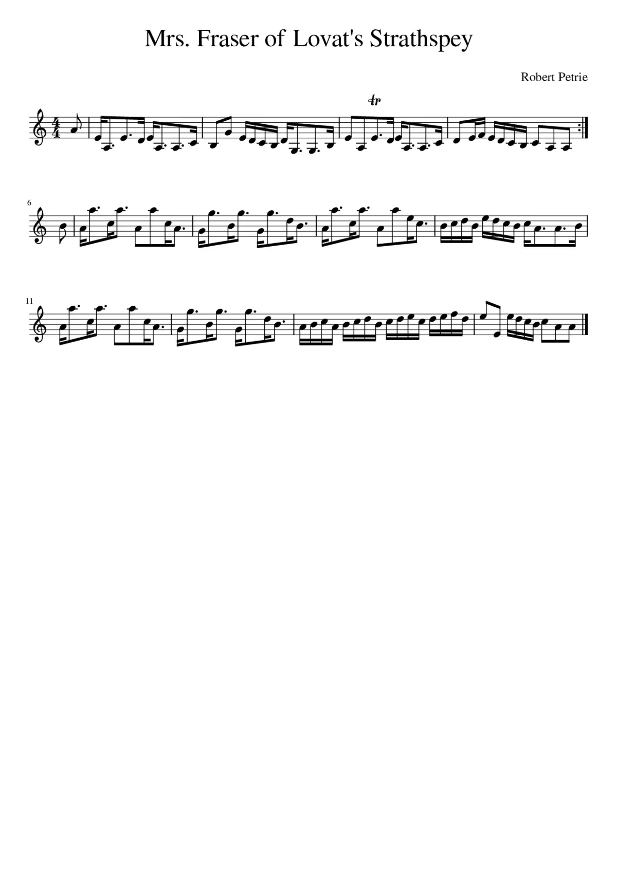 Mrs. Fraser of Lovat's Strathspey - Page 1