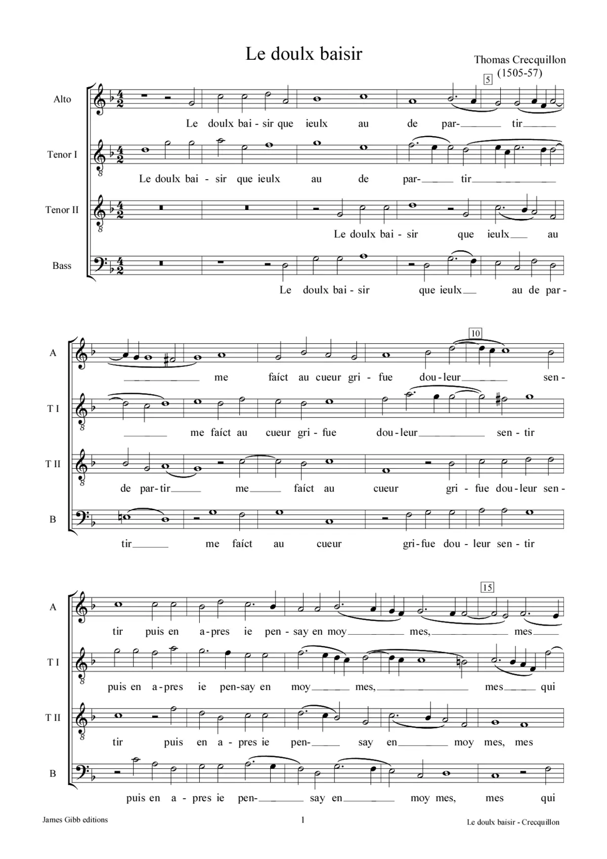 Le doulx baisir - Page 1