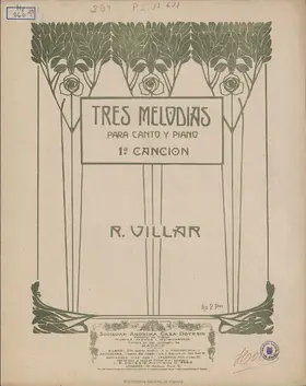 Tres melodías para canto y piano