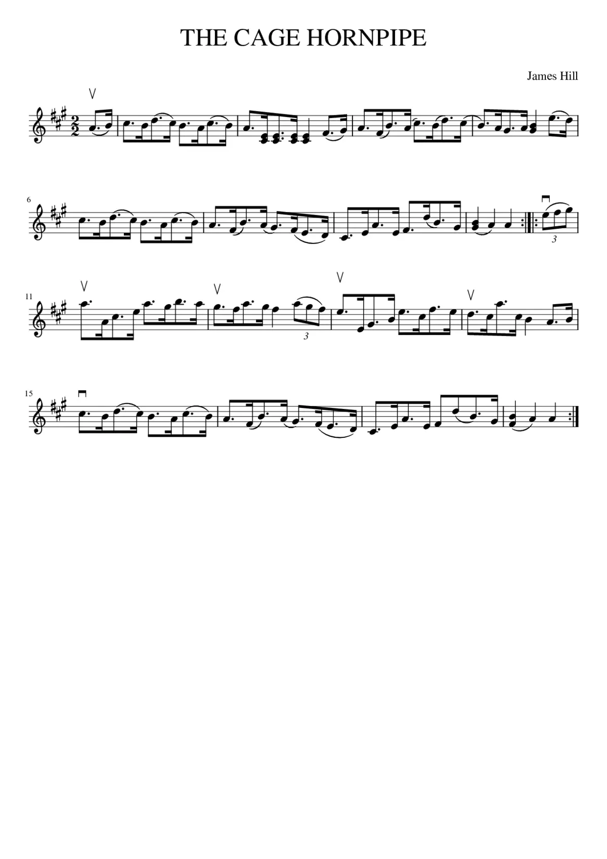 THE CAGE HORNPIPE - Page 1