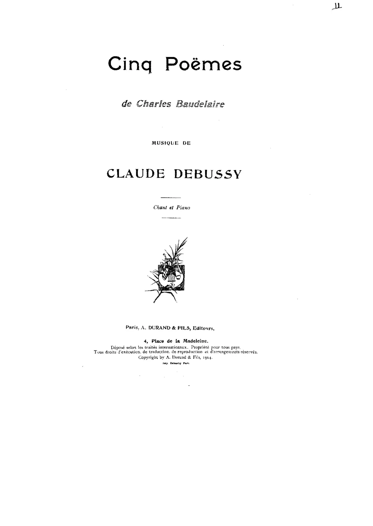 Cinq poèmes de Baudelaire - Page 1