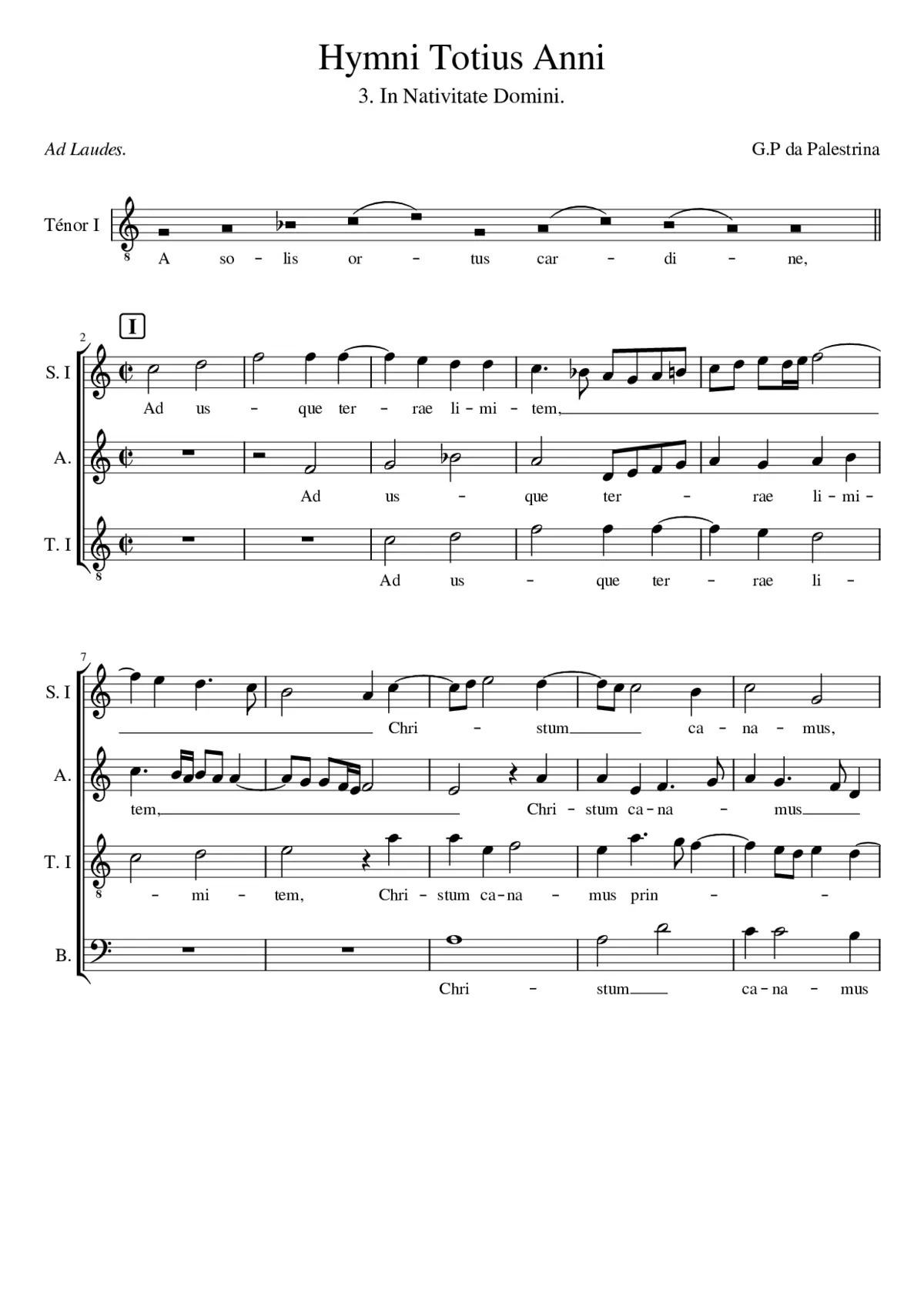 Hymni Totius Anni - Page 1