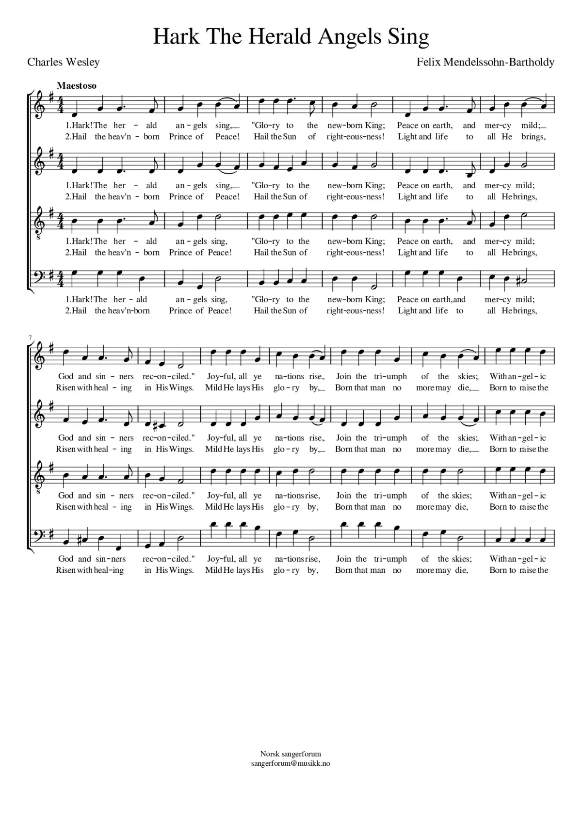 Hark the Herald Angels Sing - Page 1