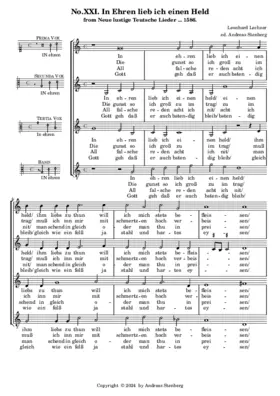 In Ehren lieb ich einen Held