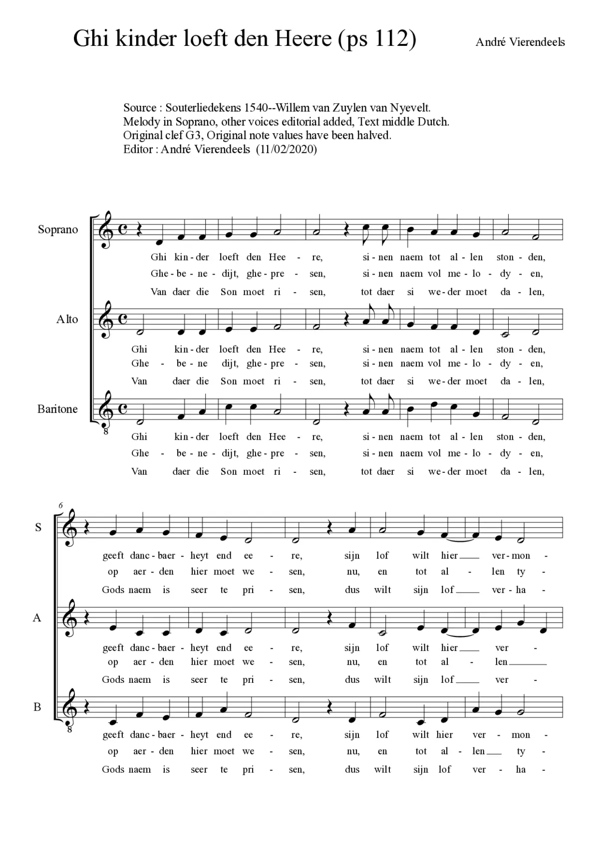 Ghi kinder loeft den Heere - Page 1