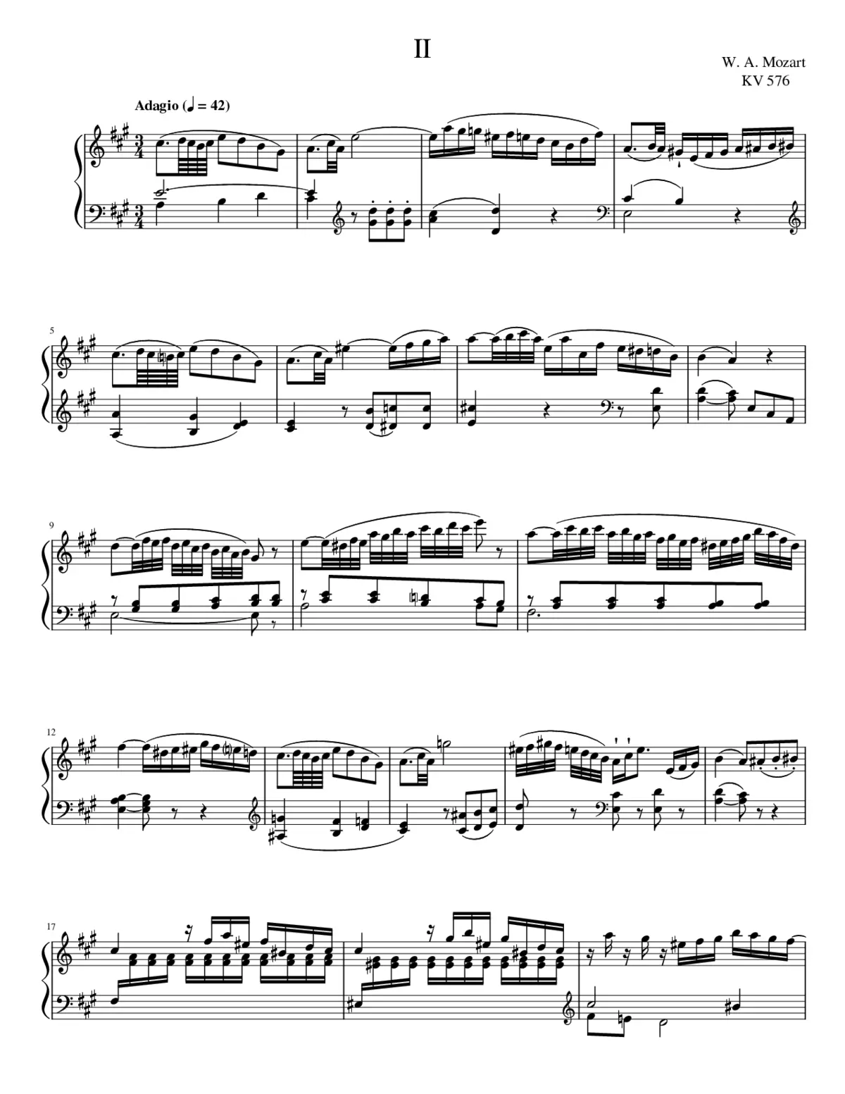 Piano Sonata No.18 in D major K.576 - Page 1