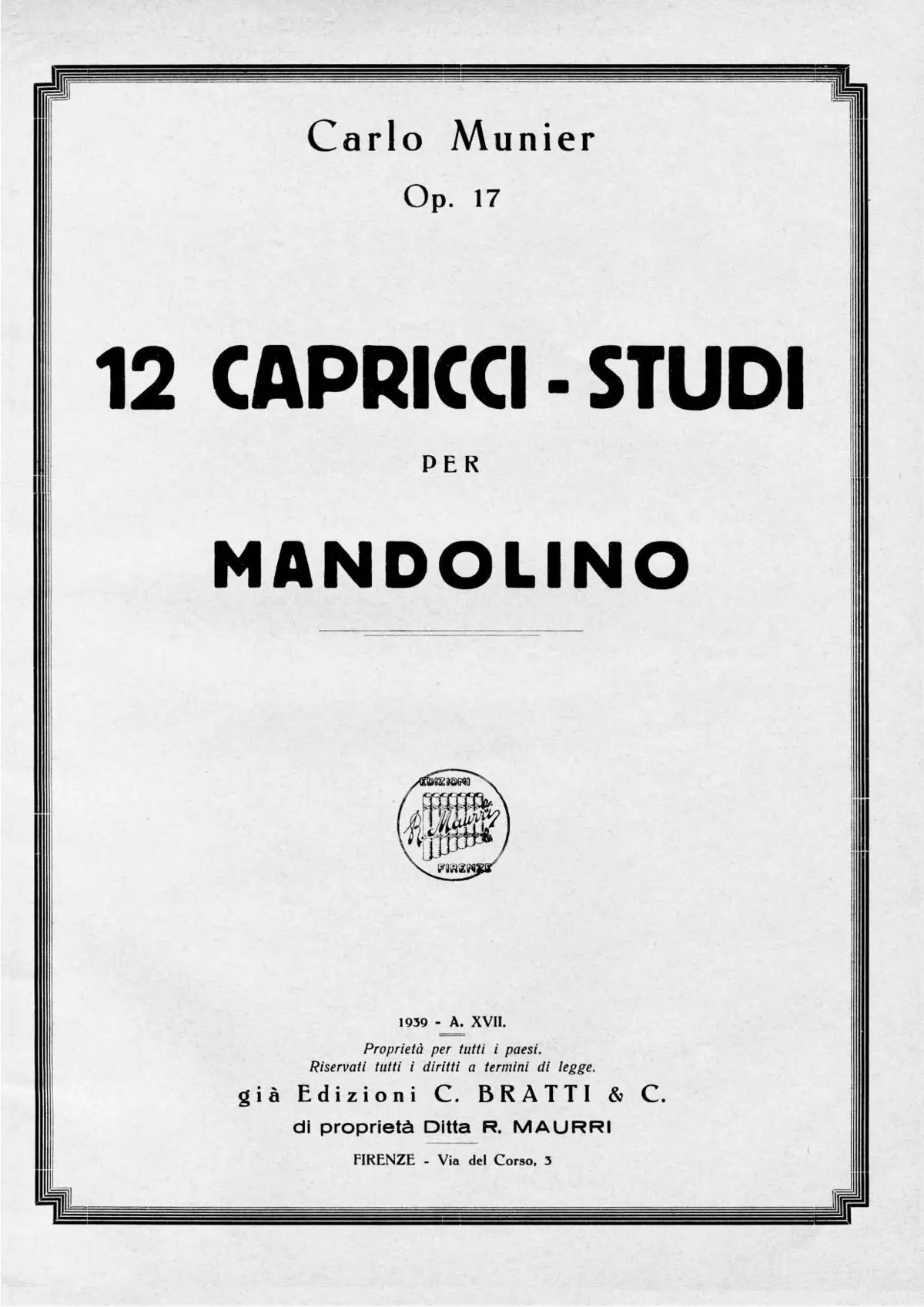 12 Capricci studi per Mandolino - Page 1