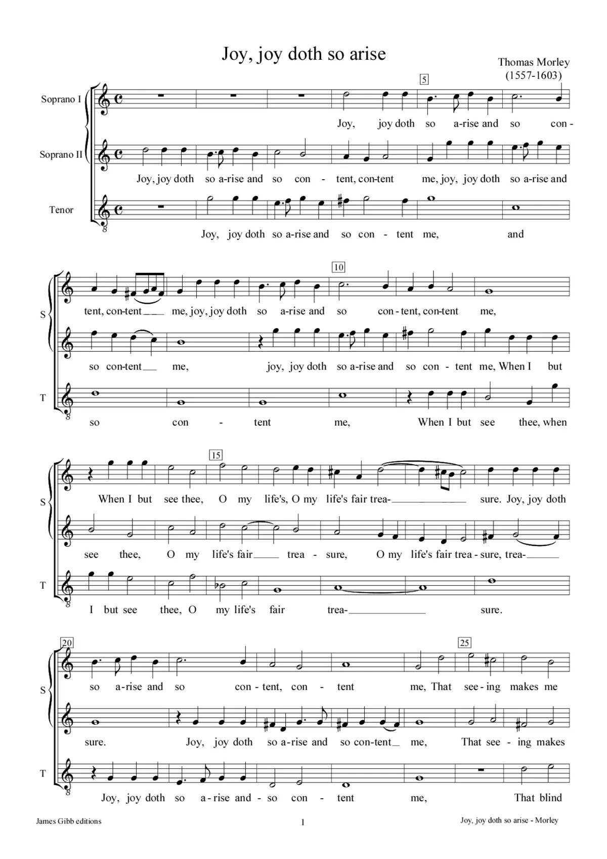 Joy, joy doth so arise - Page 1