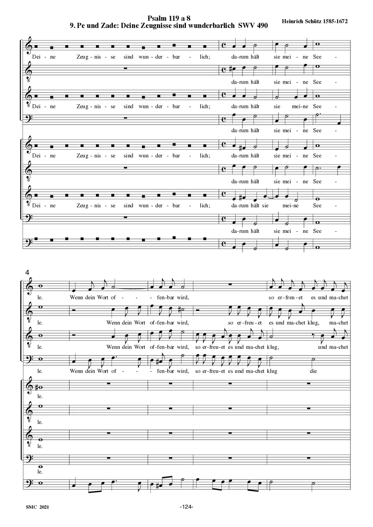 Der Schwanengesang: No. 9, SWV 490 - Page 1