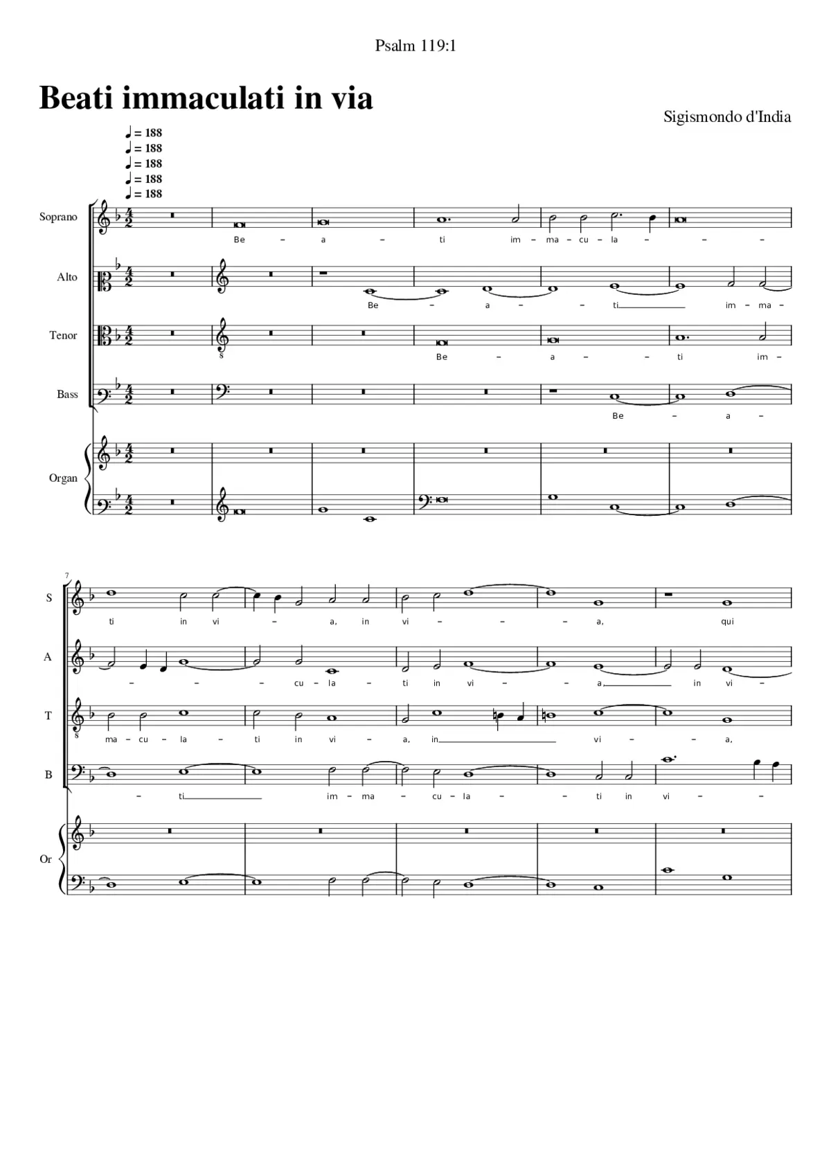 Beati immaculati in via - Page 1