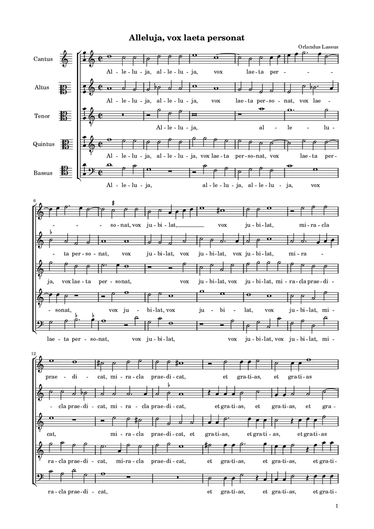 Alleluja, vox laeta personat - Page 1