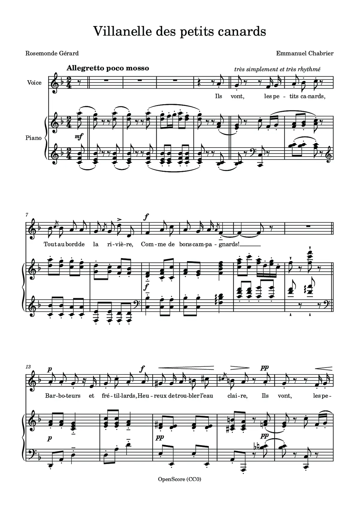 Villanelle des petits canards - Page 1