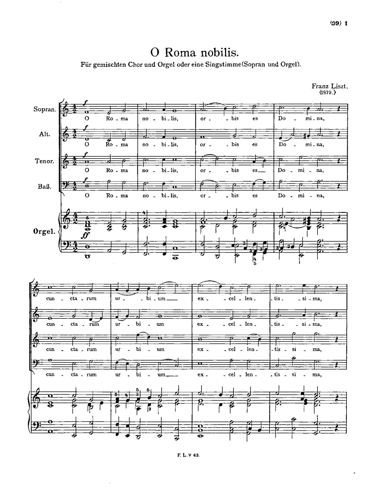 O Roma nobilis - Page 1