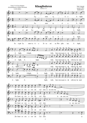 Klaagliederen lectio prima