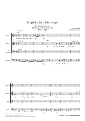 Es spricht, der solches zeuget